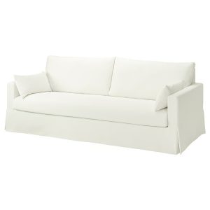 HYLTARP Sofá Blanco de Tres Puestos Desenfundable