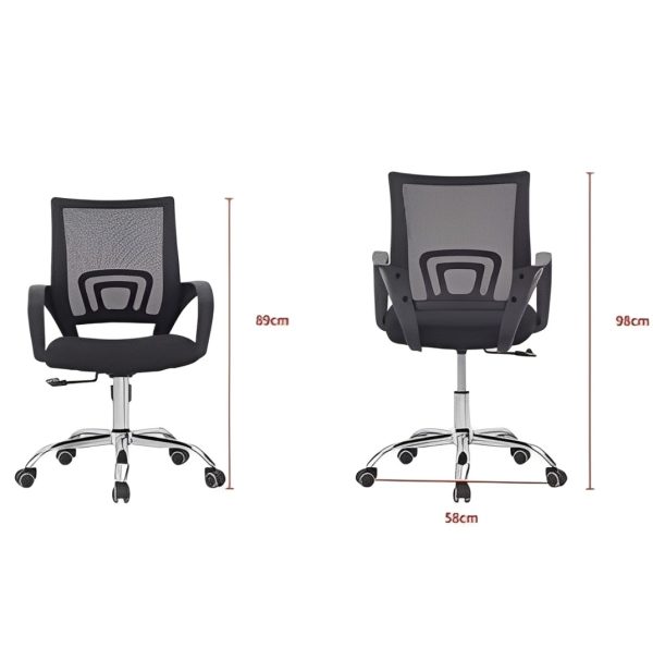 Silla de Oficina con Base Plateada - Imagen 4