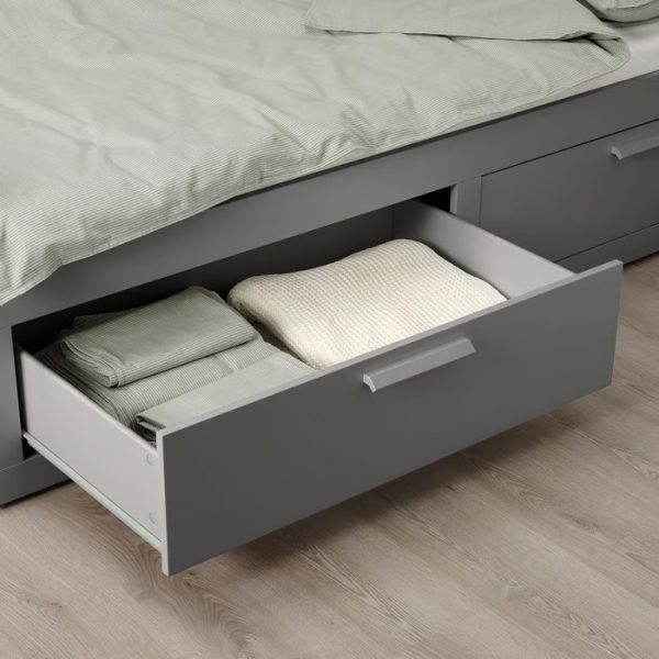 BRIMNES Daybed Cama Gris con Gavetas- (No incluye colchon) - Imagen 4