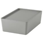 KUGGIS Caja con Tapa Gris Claro