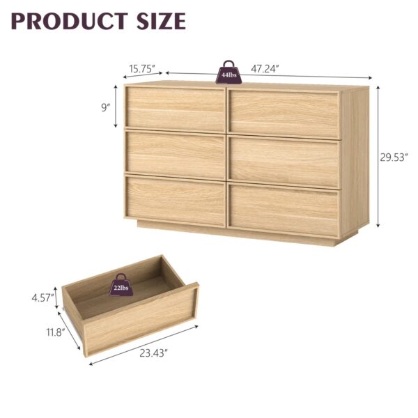 Cómoda de madera 6 gavetas (copia) - Imagen 3