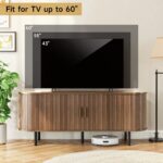 Mueble de TV Moderno de Madera Jalonda con Almacenamiento y Estantes - Imagen 2