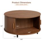 Mesa de Centro Redonda  con almacenamiento 80cms - Imagen 2