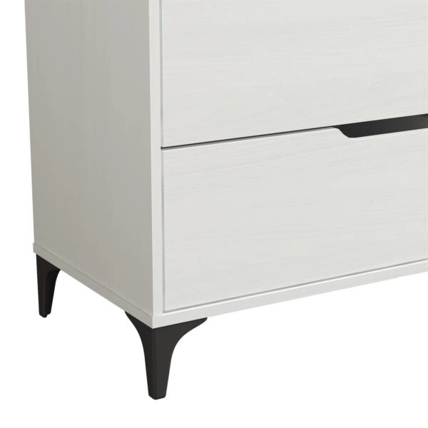 Cómoda Blanca de 5 cajones armada - Imagen 2