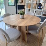 Juego de Comedor Redondo de 120 cm con 4 Sillas