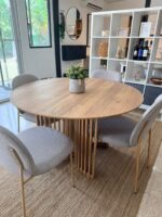 Juego de Comedor Redondo de 120 cm con 4 Sillas